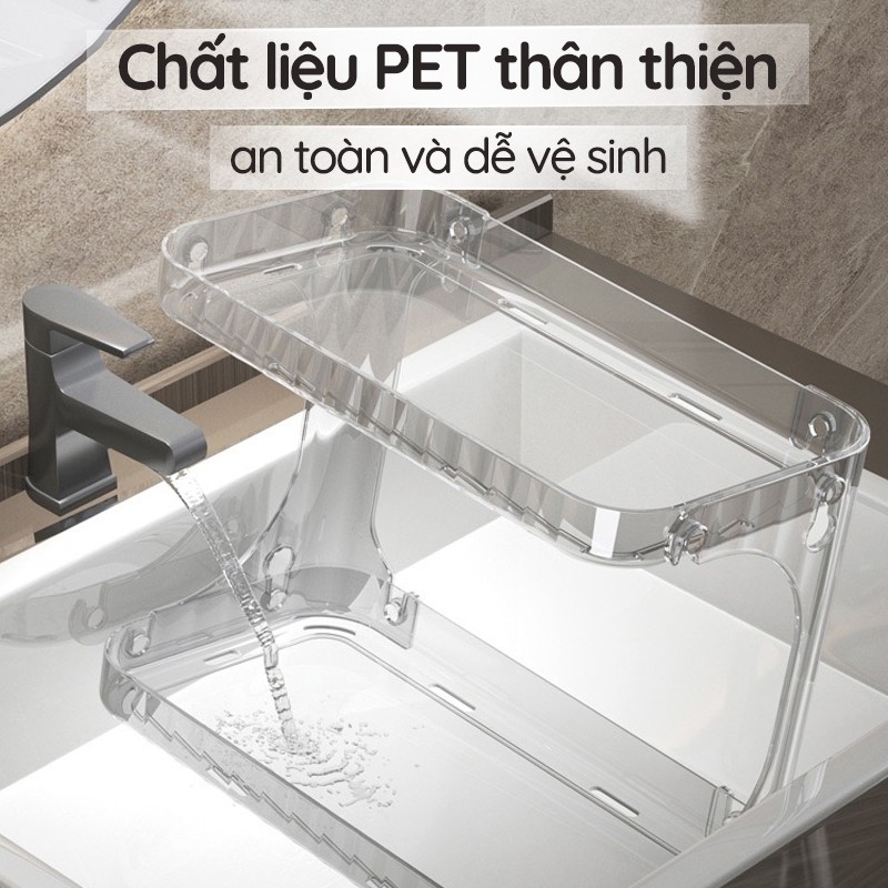 [SẴN] Kệ Đựng Mỹ Phẩm 2 Tầng Nhựa Mica Trong Suốt, Kệ Để Đồ Nhà Tắm Để Bàn Trang Điểm Sang Trọng | BigBuy360 - bigbuy360.vn
