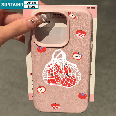 Ốp Điện Thoại Suntaiho Dễ Thương Apple Net Túi Họa Tiết Silicon Mềm Cao Cấp Chống Sốc Cho iPhone 11 12 13 14 15 16 Pro Max IP 7 8 Plus Iphon X XS XR Xs max
