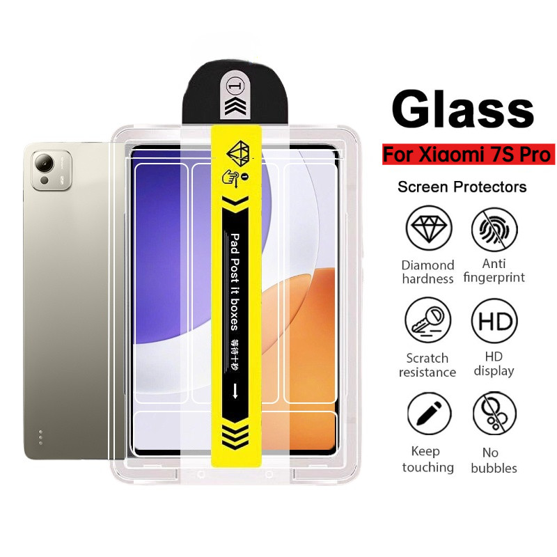 Kính Cường Lực Cho Xiaomi Pad 7s Pro 12.5 Inch HD Bảo Vệ Màn Hình Công Cụ Cài Đặt Cho Xiaomi Pad 7S 