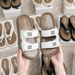 Dép MIDU YANGI Quai Dán Thêu Cao Cấp, Đế Cao Su Non Lót Đế Êm 2 Màu 4 Phân