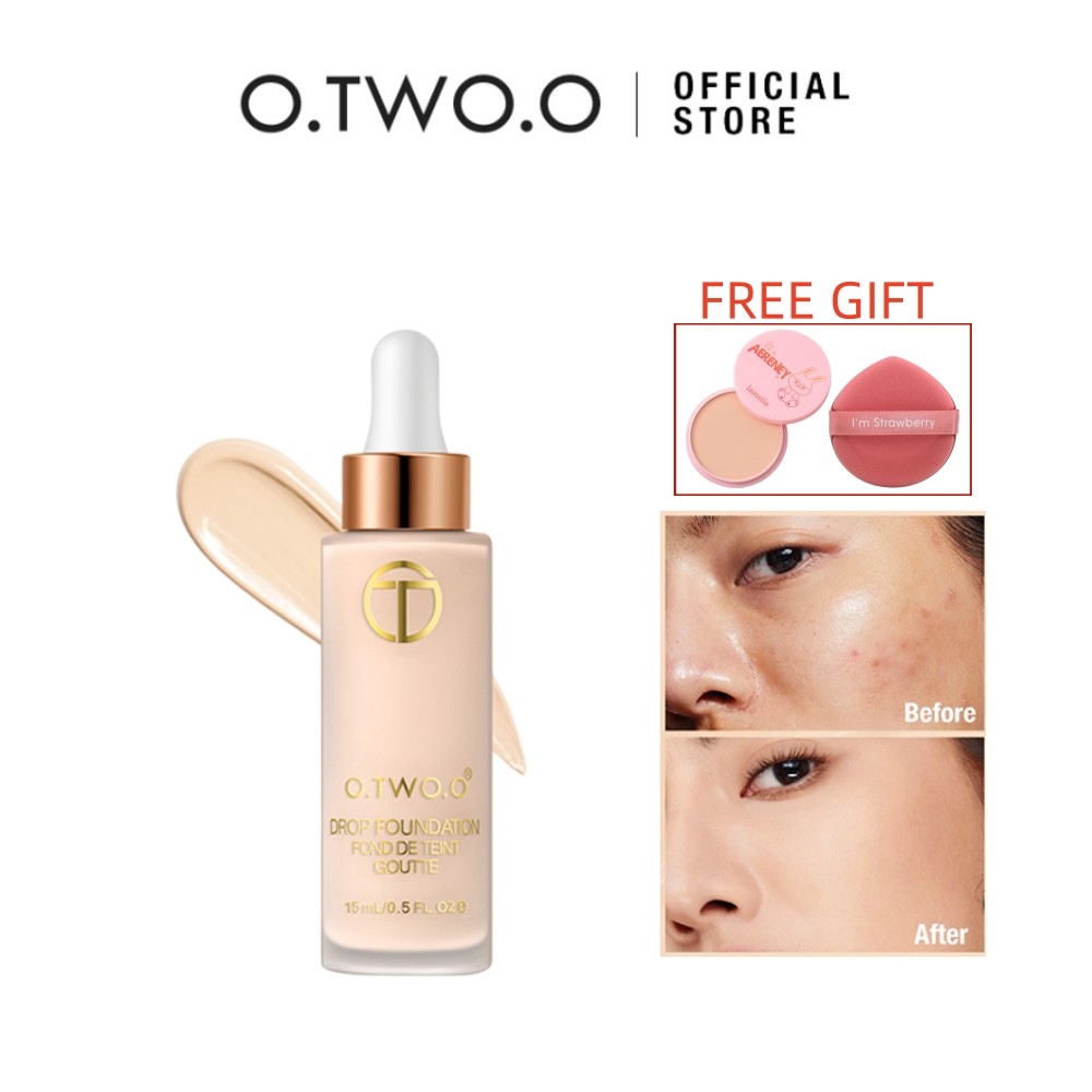 O.TWO.O Matte Liquid Foundation Vỏ lâu trôi Kem che khuyết điểm Kem che khuyết điểm Kiểm soát dầu Tr