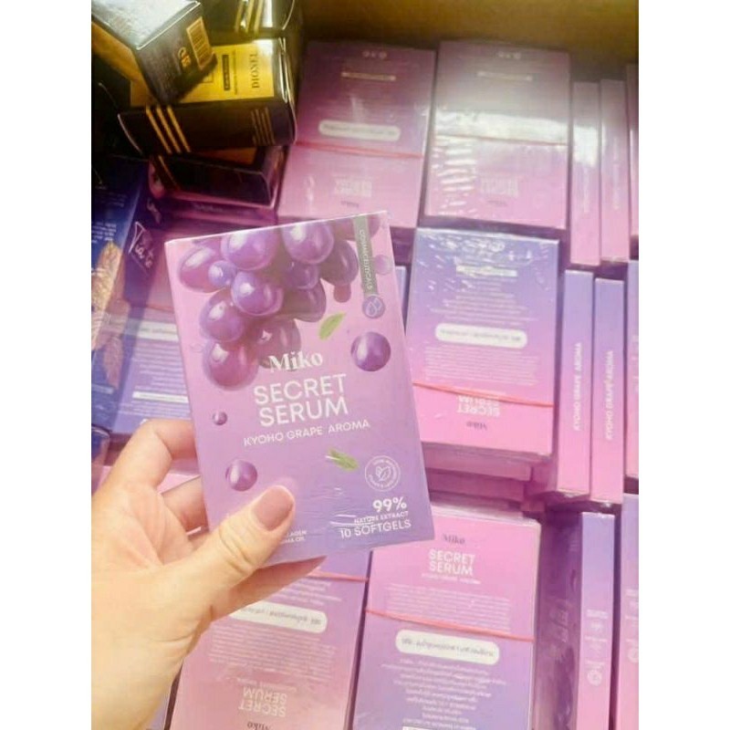 Hàng Thái Lan Mafinze Serum MIKO se khít cô bé hộp 10V vị nho tím