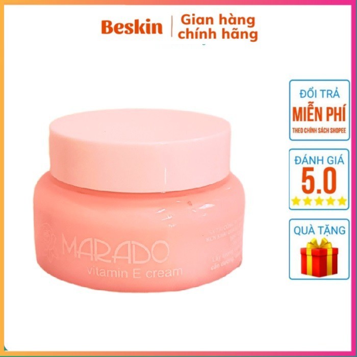 Kem dưỡng ẩm cho da Vitamin E Marado hương Hoa Hồng 80g
