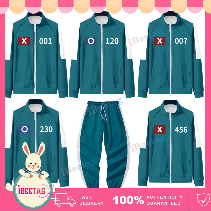 Trò Chơi Mực Nam Nữ Áo Khoác Halloween Cosplay Trang Phục Nhập Vai Đảng Đội Sự Kiện Tracksuit