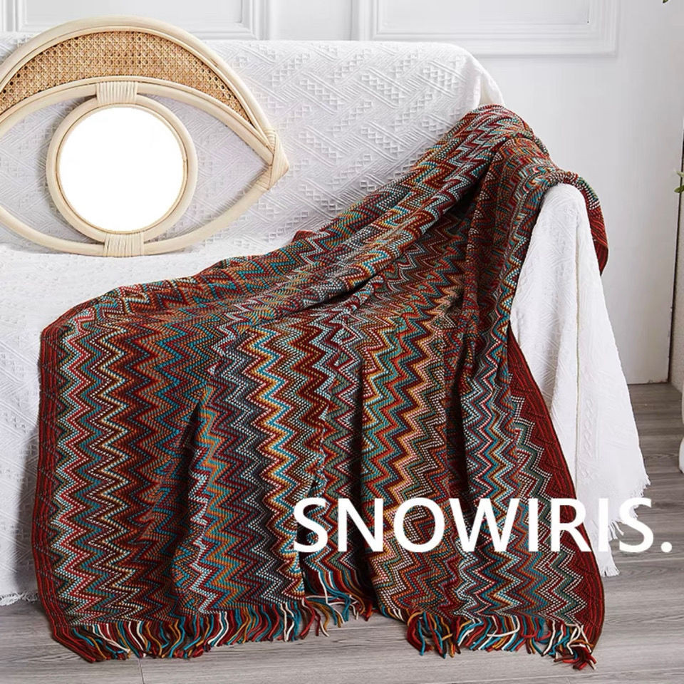 Chăn Bohemian Văn Phòng Ngủ Chăn B & B Phù Hợp Với Chăn Đầu Giường Chăn Tua Rua Dày Chăn Sofa Chăn