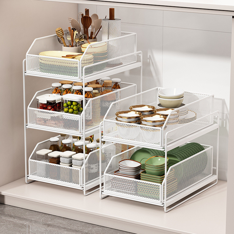 Tủ Bếp Kệ Kéo Tủ Nhiều Lớp Kệ Ngăn Kéo Sâu Nhiều Lớp Mặt Bàn Bồn Rửa Kéo Giỏ