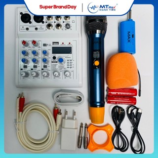Combo Mixer Thu Âm Livestream Karaoke E4 và Mic Max36 Chính Hãng Giá Tốt - Siêu Phẩm Âm Thanh Karaoke Bảo Hành 12 Tháng