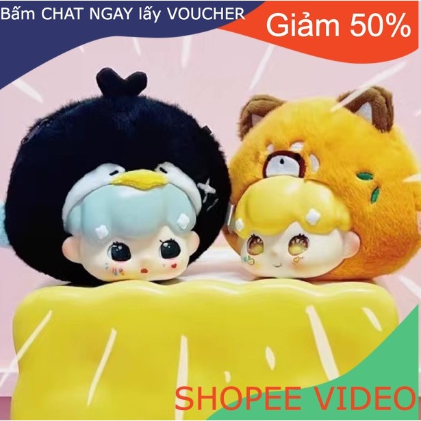 (Ship2tuan) Billy's Pyjama Party Big Head Bag Plush Series Thế hệ thứ