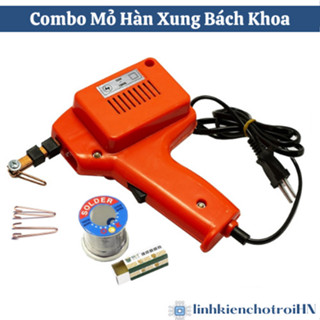 Mỏ Hàn Xung 220V-100W Bách Khoa ( 01 Cuộn Thiếc OK 100g, 01 Hộp Nhựa Thông, 03 Mũi Hàn Xung)