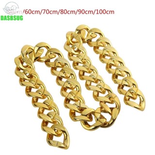 Dasbsug Giả Vàng Dây Chuyền Vòng Cổ Nhựa Lớn Chunky Vòng Cổ Hip hop Dày Lớn Dây Xích Vàng Cho Nghệ Sĩ Hip-hop hoặc Ban Nhạc