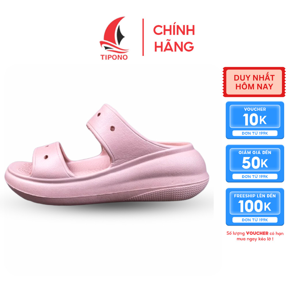 (CHƯA KÈM CHARM) Dép Hai Quai TIPONO Đế Cao, Dép Nữ Êm Đế 7cm Chất Liệu EVA Mềm Nhẹ DéP Cao Su LM19