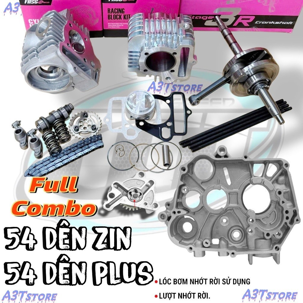 combo 54 dên lên , dên đôn hệ máy wave dream cub 67 ( 50cc 100cc ) full FASSTEK racing tproracing_mo