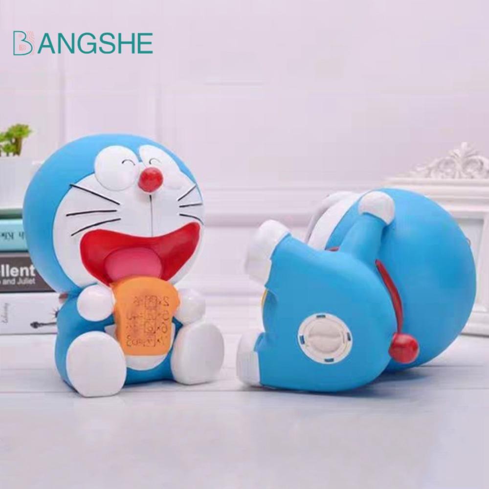 BANGSHE Doremon Heo Đất, Hộp Tiền Đôrêmon Lớn Trang Trí, Hộp Tiền Gửi An Toàn Anime Tiết Kiệm Xe Tăn