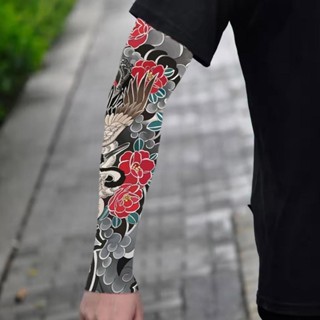 Nam Nữ Mùa Hè Hình Xăm Tay Băng Lụa Chống Nắng Che Nắng Băng Tay Phong Cách Quốc Gia Hoa Cánh Tay Hình Xăm Liền Mạch Tay Áo