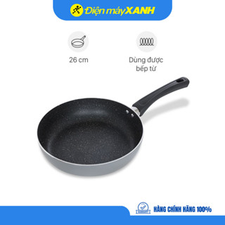 Chảo nhôm chống dính vân đá đáy từ 26 cm Elmich Colosseum Y1 EL-3720 Xám