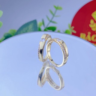 Nhẫn Đôi Nam Nữ, Nhẫn Cặp Cao Cấp Mạ Vàng Số 6 Sang Trọng, Có Kí Hiệu