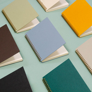  Sổ tay bìa trơn A5 160 trang sổ lò xo kẻ ngang sổ ghi chú bỏ túi dùng để ghi chép tài liệu 7 màu 