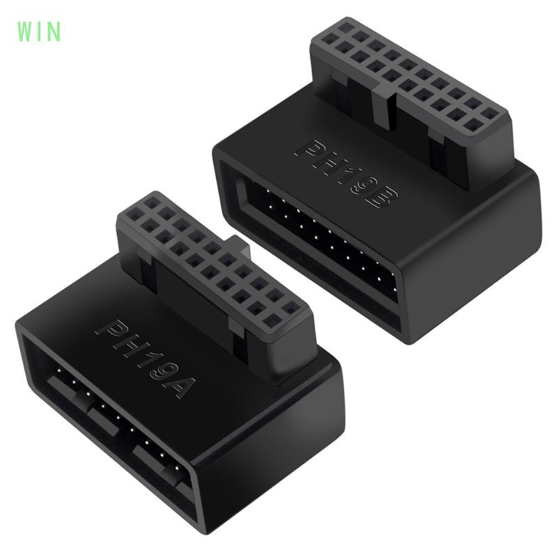 Win USB3 0 19P 20P sang Type-E Bộ chuyển đổi USB3 0 19PIN Giao diện Cài đặt dọc 90° Bật cho PC Máy t