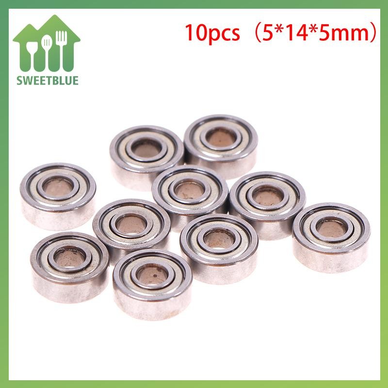 SWEET 10 chiếc 5 * 14 * 5mm rãnh sâu hình cầu thép carbon thu nhỏ vòng bi 605ZZ n