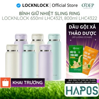 Bình giữ nhiệt LocknLock Sling Ring Tumbler 650ml LHC4321, 800ml LHC4322 - Chính hãng - HAPOS HSA