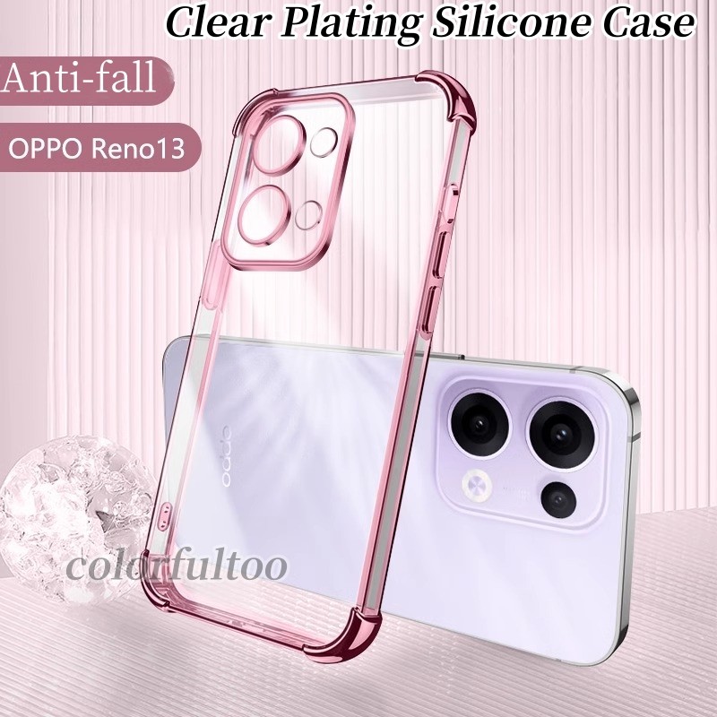 Ốp điện thoại TPU silicon mạ trong suốt Oppo Reno 13F cho Oppo Reno 13 Pro 13Pro 13F Reno13 5G Vỏ đi