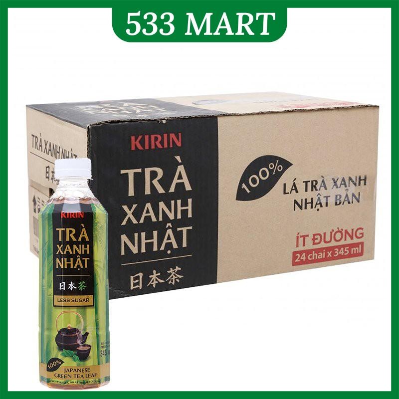 [HỎA TỐC HCM] Thùng 24 chai trà xanh Nhật Kirin ít đường/ không đường 345ml