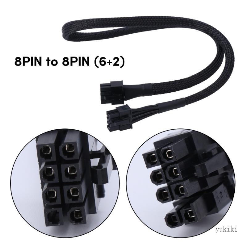 Kiki 8Pin Đến 8Pin 6 + 2 Cáp Nguồn PCIE VGA Cho RM650X RM750X RM850X RM1000X GPU Dây Nguồn