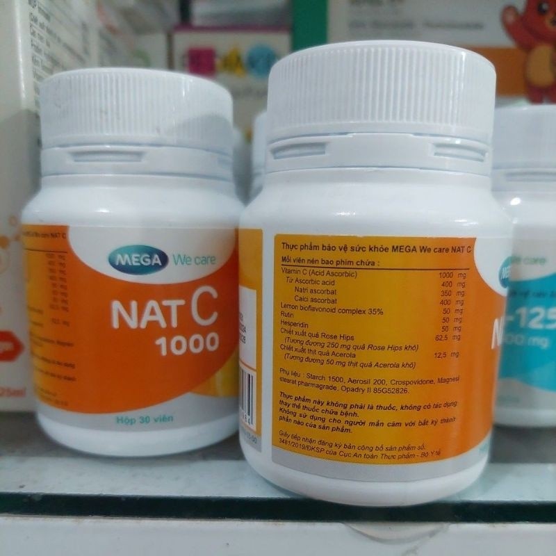 Nat C 1000mg _ Bổ sung vitaminC 1000mg( lọ 30 viên )