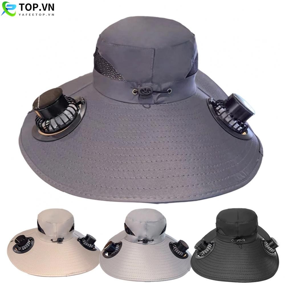 For Outdoor Solar Hat with Fan and UV Protection Perfect for Fishing and Camping