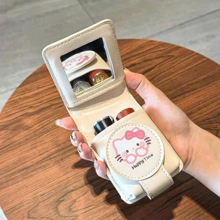 Ví đựng son có gương bỏ túi mini nhỏ gọn nhiều ngăn cầm tay thời trang Hàn Quốc dễ thương cao cấp giá rẻ