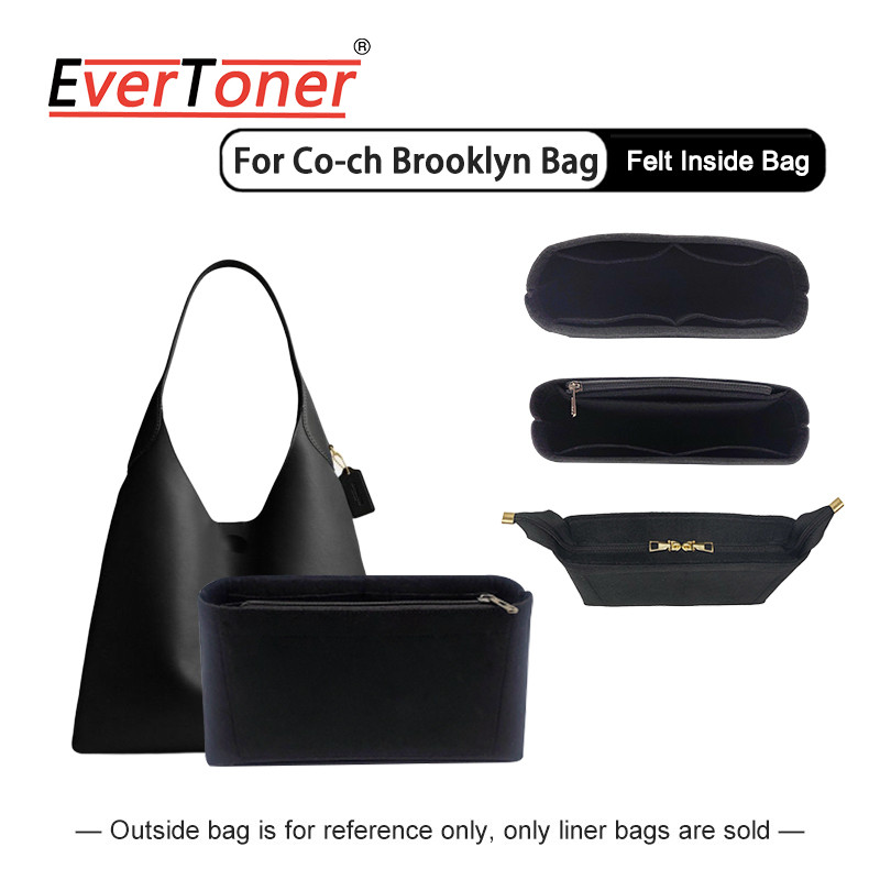Túi lót nhiều túi EverToner Chất liệu nỉ Chèn tổ chức Tote cho Coch Brooklyn 23 28 34 39 Túi lưu trữ