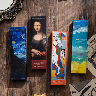 30 Chiếc Đóng Hộp Văn Học Nghệ Thuật Tranh Sơn Dầu Ấn Tượng Series Đánh Dấu Trang Scholol Văn Phòng Trang Chất Kết Dính Đánh Dấu Trang