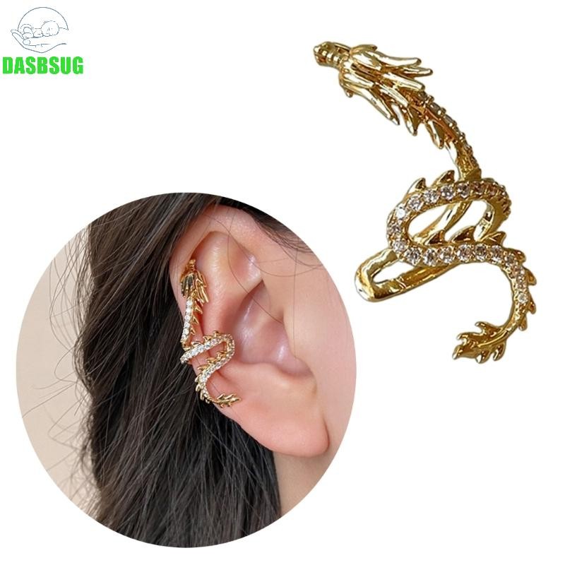 Dragon Clip On Earrings for  Pierced Ears Unique and Stylish Ear Wrap Studs