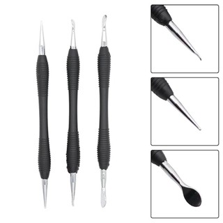 【GRCEKRIN】Modeling Tools Stainless Steel 15.2cm Black Leathercraft Modeling Tool Set