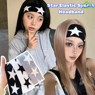 Băng đô thể hình ngôi sao phong cách Instagram - Dây buộc tóc thể thao Pentagram hợp thời trang - Mũ dệt kim in hình sáng tạo dành cho nữ 