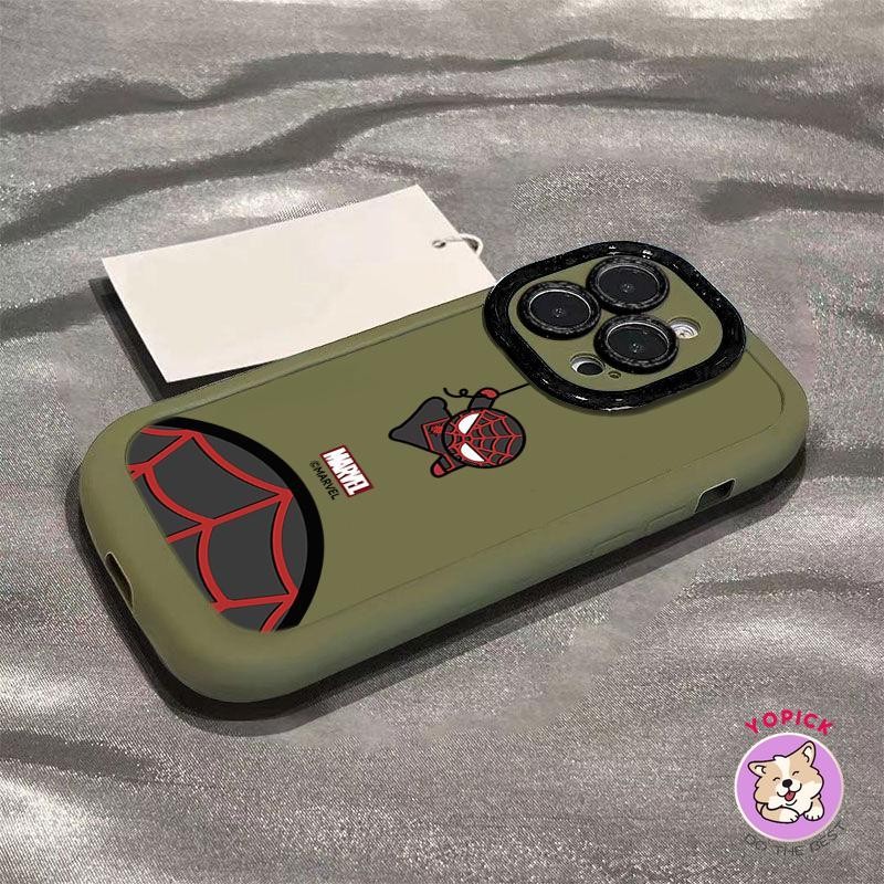 Ốp Điện Thoại Người Nhện Hoạt Hình Dễ Thương Cho IPhone 16 16Pro 16Plus 11 12mini 13Pro Max 14Plus 15Pro XR XS Max 7 8 Plus SE2020 Vỏ Điện Thoại Hoạt Hình Cho IPhone 16Pro Max JKP