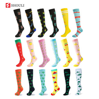Nén Vớ Nam Nữ SHOULI 30 MmHg Đầu Gối Cao Thể Thao Tất Mang Thai Phù Tiểu Đường Giãn Tĩnh Mạch Giảm Đau