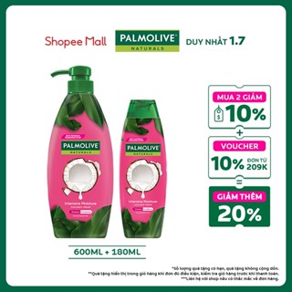 Bộ 2 Dầu gội Palmolive kèm xả 2-trong-1 chiết xuất thiên nhiên 600ML và 180ml