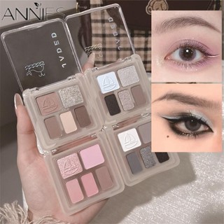 Jaded 5 Màu Bảng Phấn Mắt Nhiều Màu Sắc Phấn Mắt Tấm Mặt Mắt Nổi Bật Trang Điểm Sắc Tố Lấp Lánh Sáng Bóng Shimmer Mờ Chống Thấm Nước Lâu Dài Trang Điểm Mắt Mỹ Phẩm