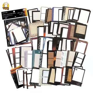  Set 50 tấm giấy nền THƯỚC PHIM FRAME KHUNG ẢNH CUỘN FILM dán Sổ Bullet Journal Scrapbook 