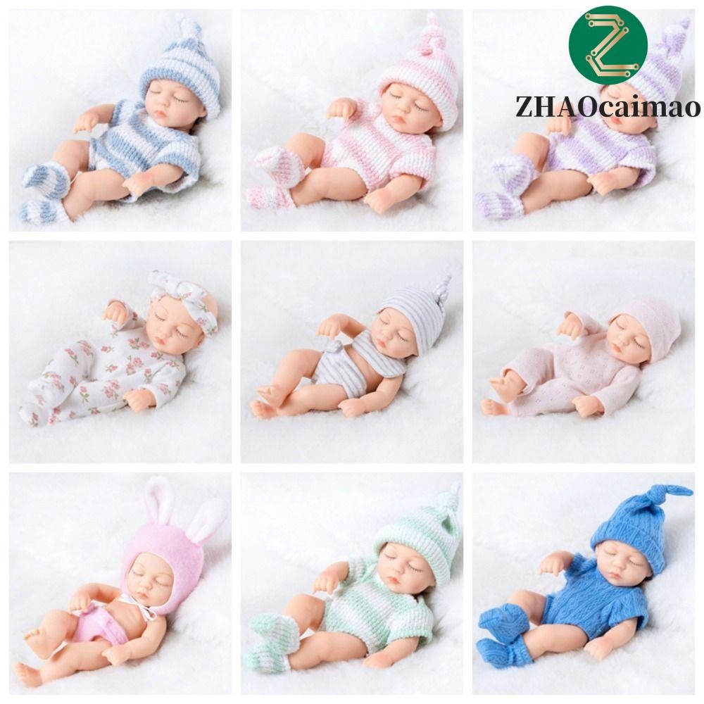 ZHAOCAIMAO Búp bê trẻ em tái sinh, Búp bê trẻ mới biết đi bằng silicon thật, Búp bê sơ sinh Mini Sof