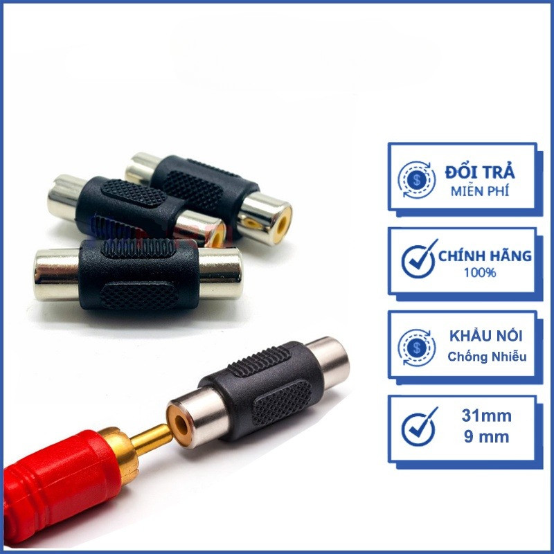 Đầu nối jack AV Hoa Sen-RCA chống sôi nhiễu - Jack rắc nối AV hoa sen RCA