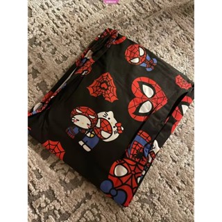 2025 Mới Sanrio Y2k Mùa Hè Hello Kitty Người Nhện Pyjama Quần Hoạt Hình Hip Hop Nữ Quần Dễ Thương Phong Cách Quần Áo