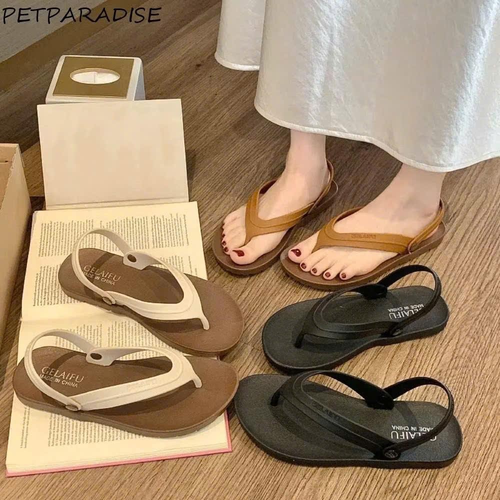 Dép tông nữ chất liệu nhựa hậu Gia hân Shop-Dép xỏ ngón nữ đi biển đi mưa thời trang MSP 302-2 gh