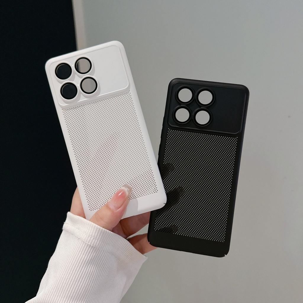 Có Phim Ống Kính Làm Mát Chơi Game Ốp lưng Poco F7 Ultra X7 X6 F6 Pro K80 Turbo 4 Pro 5G Vỏ Siêu Mỏn