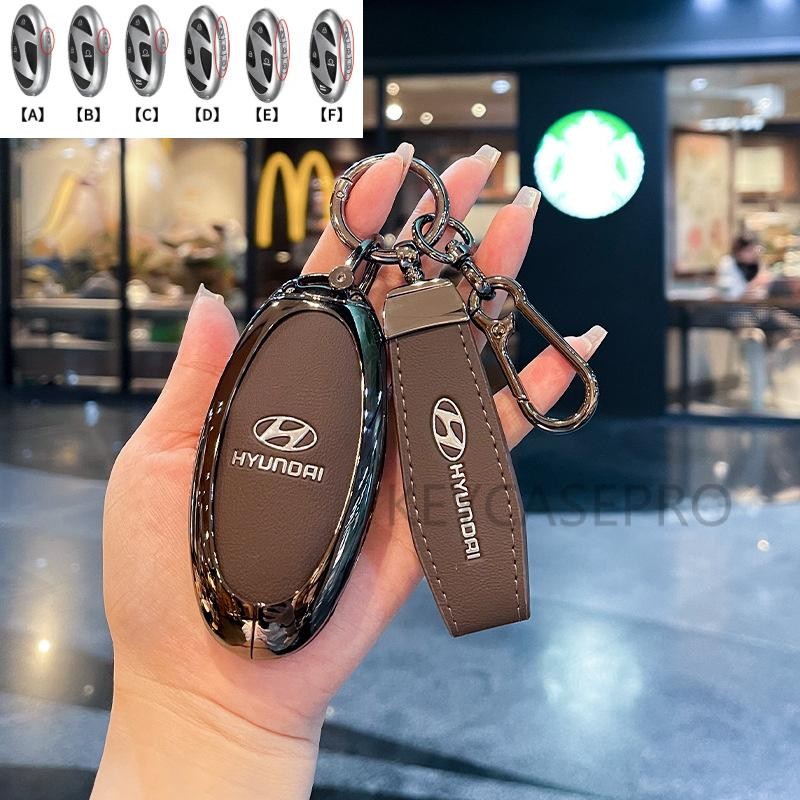 Santfe 2024, Tucson 2024 2025 vỏ chìa khóa xe-Hyundai santfe Tucson hợp kim da bảo vệ chìa khóa thời