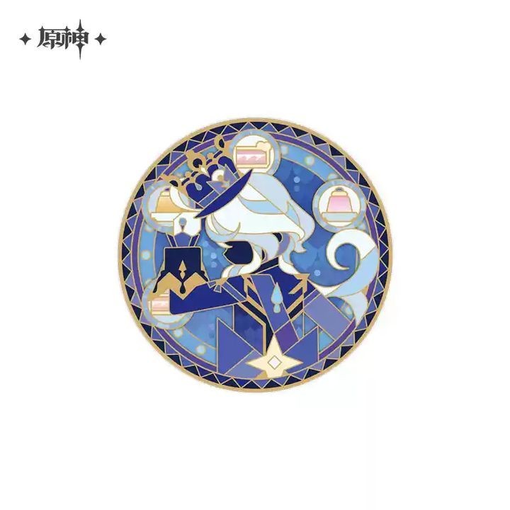 [ BADGE ] Furina Iridescence Invitation Series Metal Badge - Genshin Impact Huy Hiệu Tròn Size 58mm