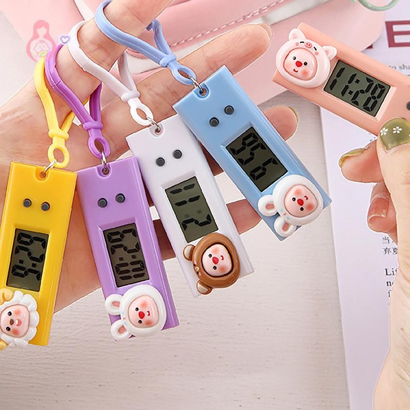 [Mmbb] Đồng hồ điện tử kỹ thuật số im lặng di động cho thư viện học kỳ thi học sinh Đồng hồ bỏ túi Mini Đèn nền xanh Màn hình LCD OHG