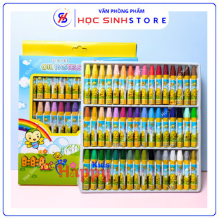  Hộp 48 Màu Sáp Dầu Con Gà D.A P&T Hàn Quốc - Màu Mịn Sáng Độ Phủ Tốt 