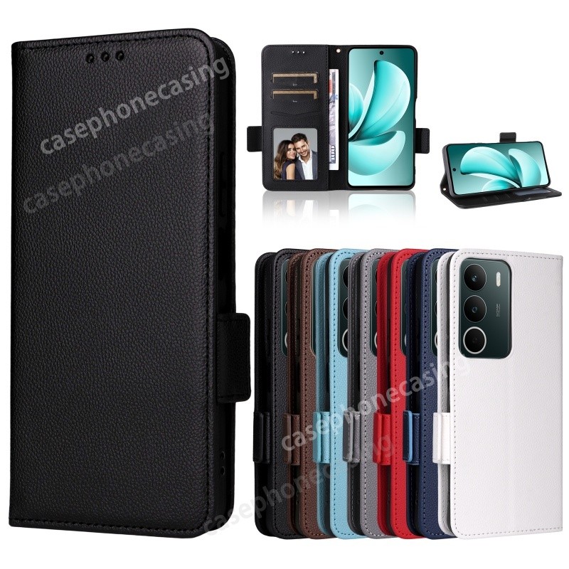 360° Vỏ Lật Cho Realme C71 4G RealmeC71 Realmy C 71 71 71C Ốp Điện Thoại Sang Trọng Lật Ví Da PU Dây